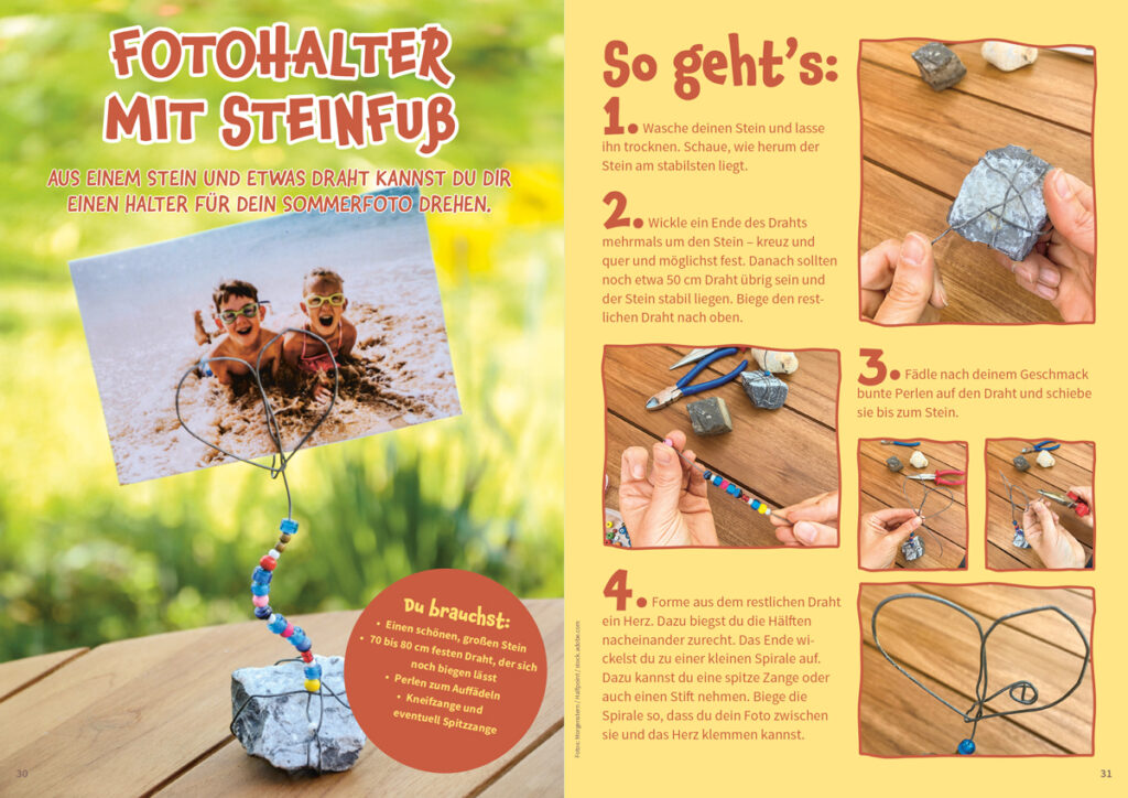 DIY Anleitung Fotohalter mit Fuß