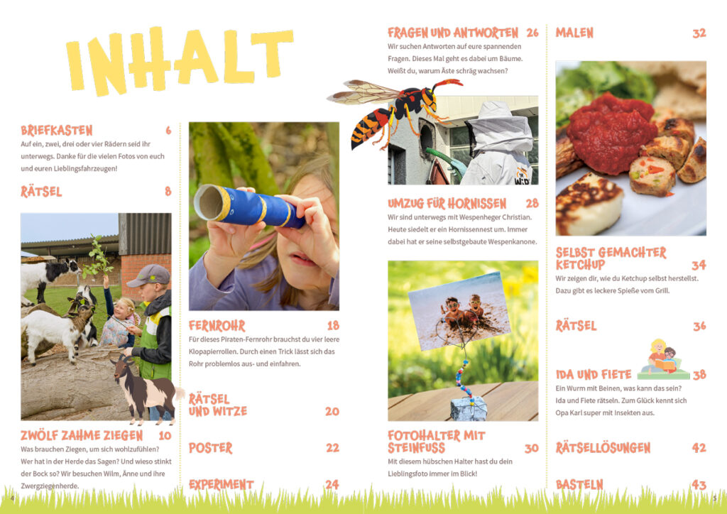 Inhaltsverzeichnis Juni Ausgabe MATSCH! 2025
