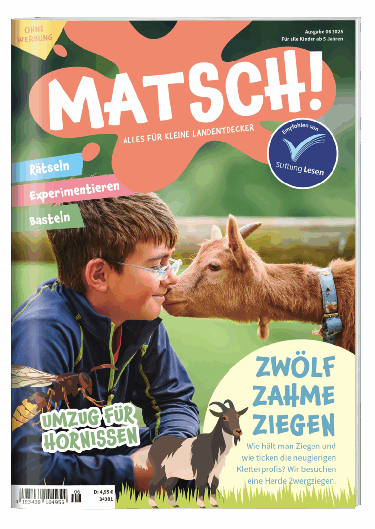 MATSCH! Juni 2025 Titelbild mit Junge und Ziege