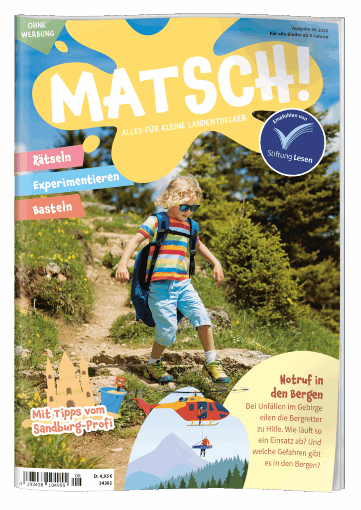 MATSCH! Titelabbildung August 2025 - Junge wandert