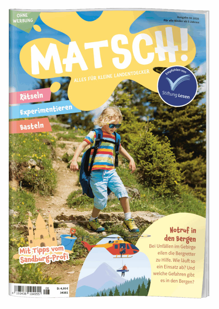 MATSCH! Titelabbildung August 2025 - Junge wandert