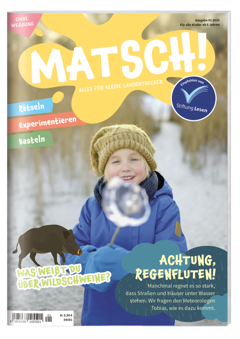 MATSCH! Titelbild Januar 2026 Junge im Schnee