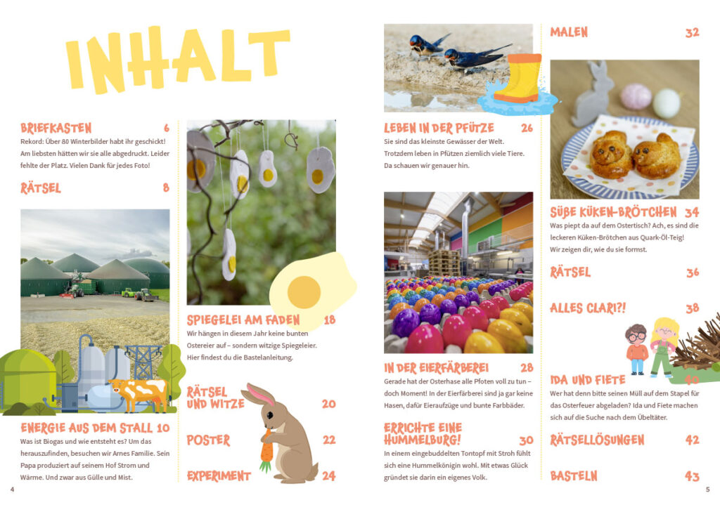 MATSCH! Kindermagazin März Ausgabe Inhalt