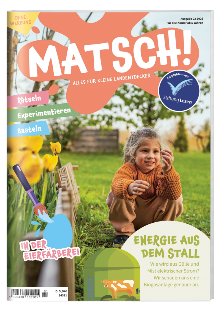 MATSCH! Kinderzeitschrift Titelbild März Ausgabe
