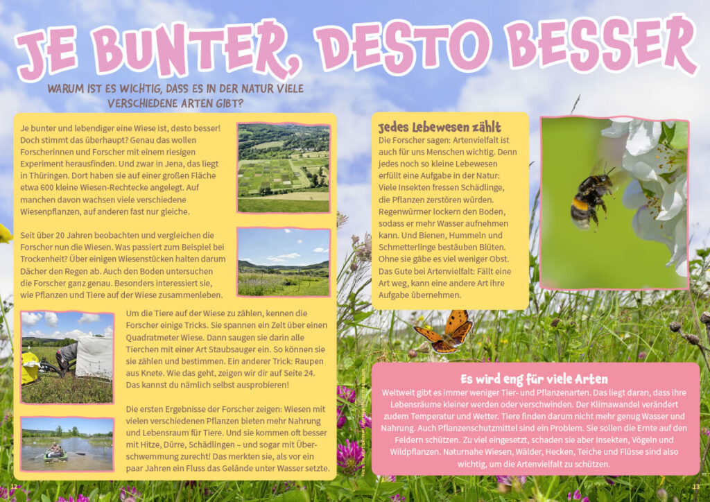 MATSCH! Kindermagazin Titelthema Juni 2026 Biodiversität