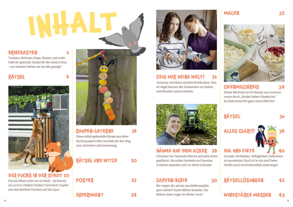 Inhaltsverzeichnis MATSCH! Magazin Oktober 2026